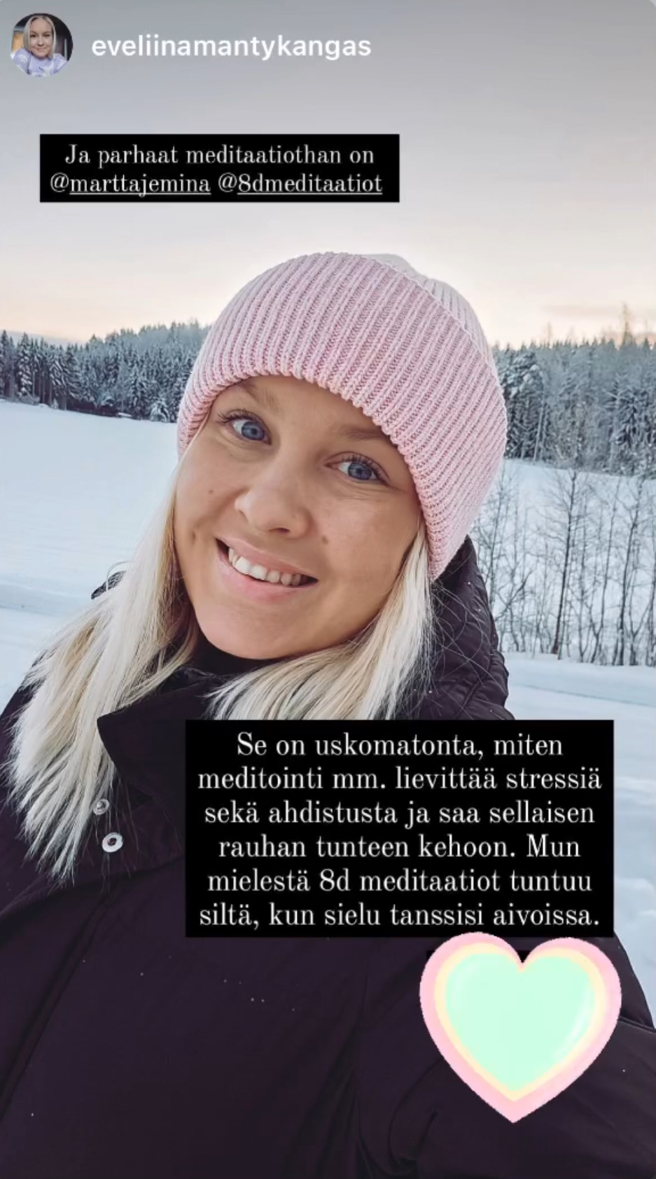 Jäsenen kokemus 8D-meditaatioista